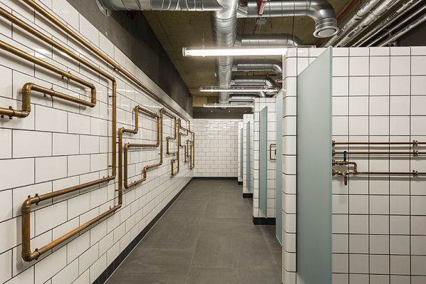 健身房辦公室設(shè)計打造的復古工業(yè)風