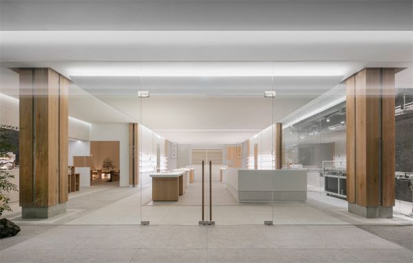 商業(yè)辦公室設(shè)計的品牌眼鏡店和咖啡店